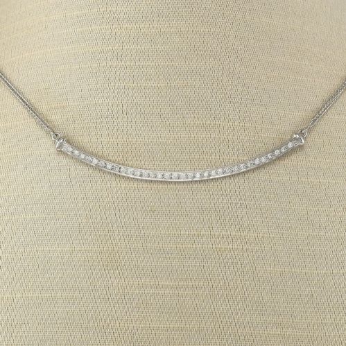 GIANNI CARITA necklace with Ct 0.32 diamonds G color 18 Kt white gold