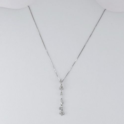 GIANNI CARITA Necklace with Diamonds Ct 0.16 G color 18 Kt White Gold