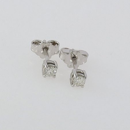 FOGI by GIANNI CARITA earrings Solitaire diamond Ct 0 18 G 18 Kt Gold