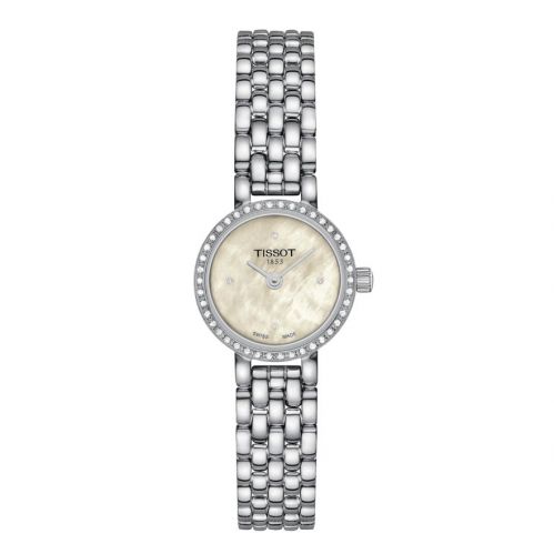 Orologio donna, TISSOT LOVELY ROUND, Quarzo, Lunetta e quadrante con 46 diamanti