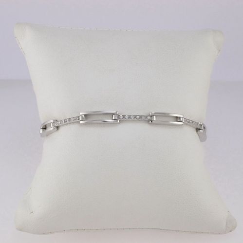 Bracelet en or blanc 18k et Zircon