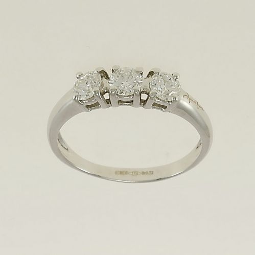 Anillo Trilogy de Gianni Carità, Diamantes, Ct 0,72 G/VS, Oro Blanco 18 Kt