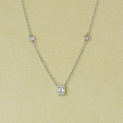 Collier ras du cou GIANNI CARITÀ, Diamants 0,12 Ct G/VS, Or Blanc 18 Kt