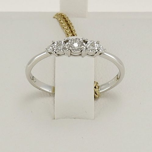 Anello solitario MILUNA, Diamante Pt2 - G color - Oro bianco 18 Kt